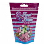 Bag of Berry Wild Rainbow Crunch candies, featuring colorful freeze-dried treats.