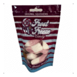 Bag of Frost Freeze candy, Original Squishies, with pink and white sweets.